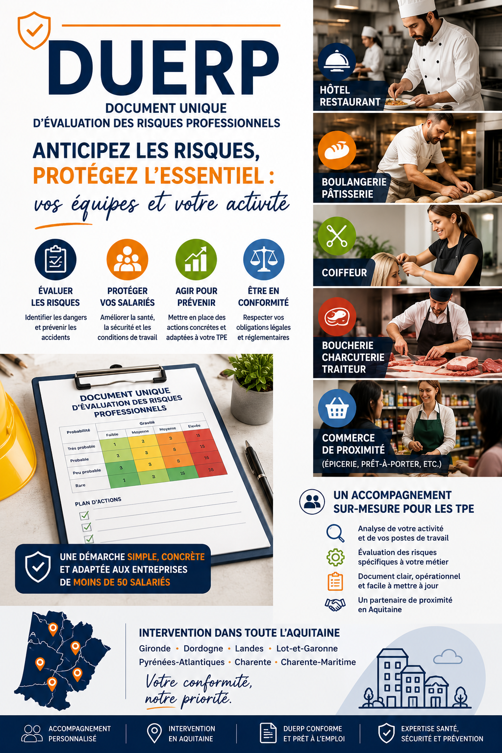 Document Unique d'Évaluation des Risques Professionnels + Référent Sécurité en AquitAIne